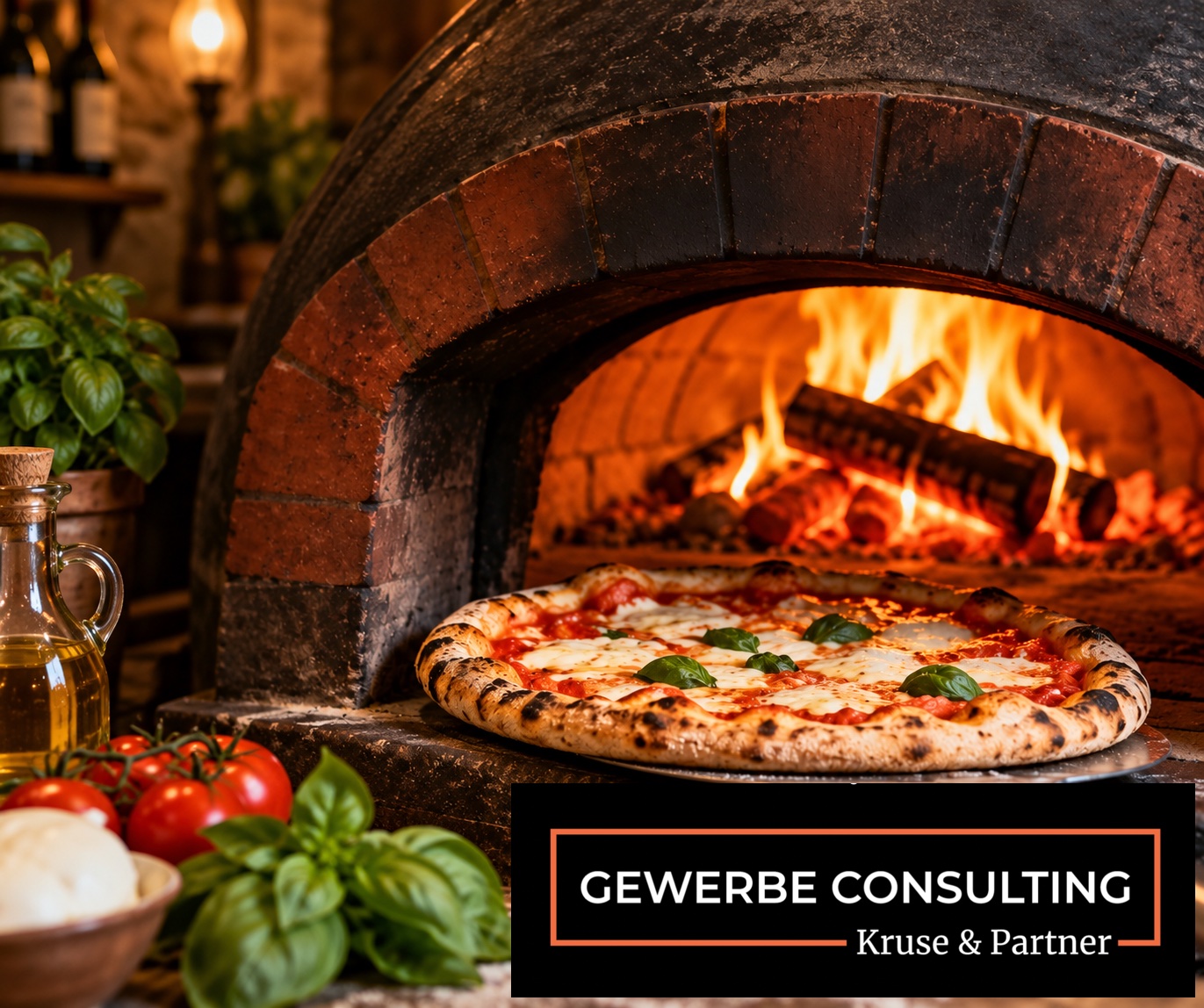 Holzofen-Pizzeria mit modernem Gastraum und schöner Terrasse zu verkaufen